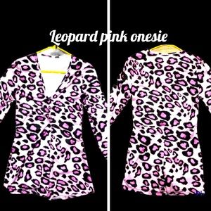 🛑 Pink Leopard onesie/romper